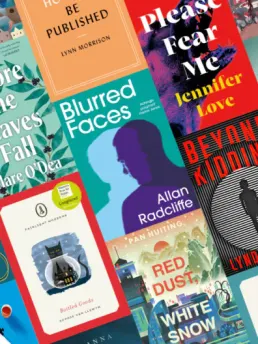 Tiled collage of Fairlight Books titles, including Blurred Faces by Allan Radcliffe