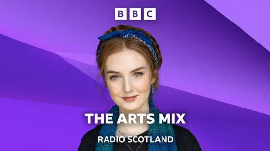 BBC Radio Scotland The Arts Mix promotional artwork featuring presenter Janice Forsyth